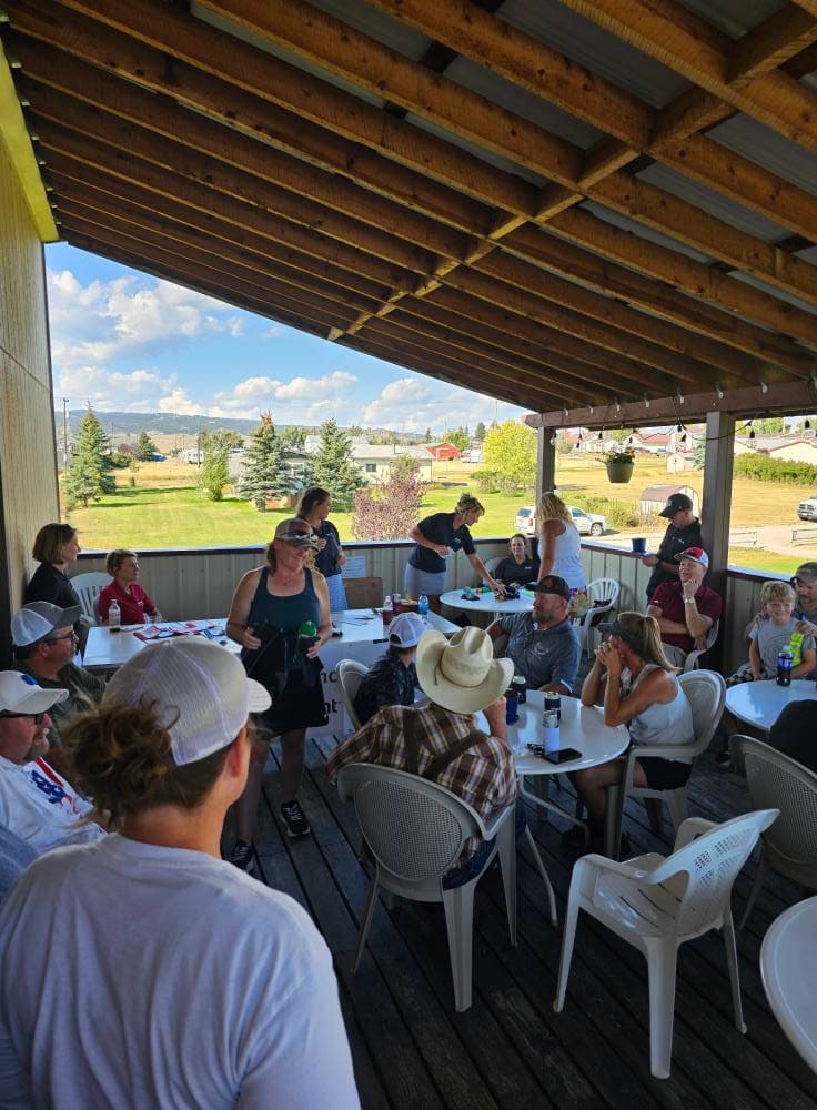 Golfers gathering for an event at Arrowhead Meadows